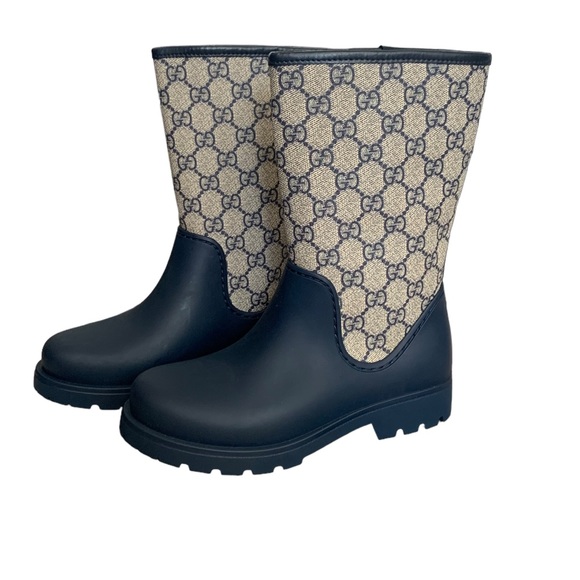 Gucci Shoes Nwb Authentic Gucci Gg Supreme Kids Unisex Rain Boots
